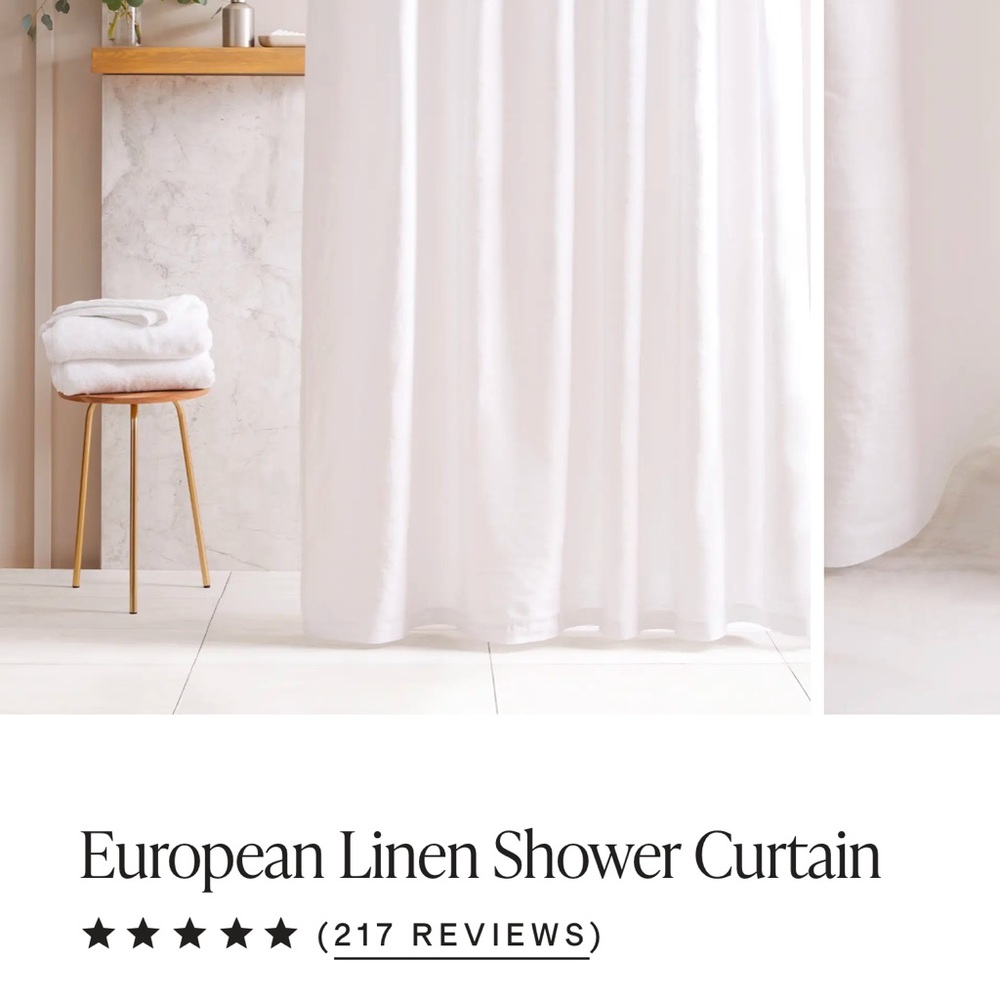 Quince Linen Shower Curtain -New